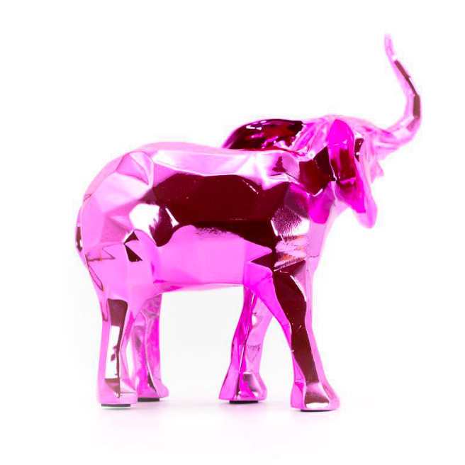 Richard Orlinski - Espíritu de elefante (edición rosa) - Oferta exclusiva
