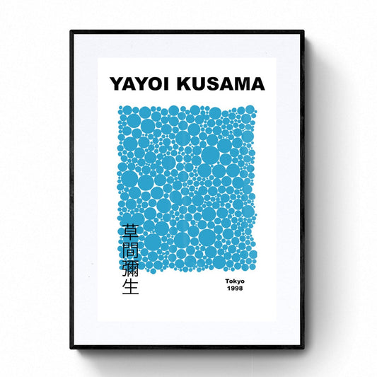 Yayoi Kusama – Blue Dots Poster – gestempelt – limitierte Auflage
