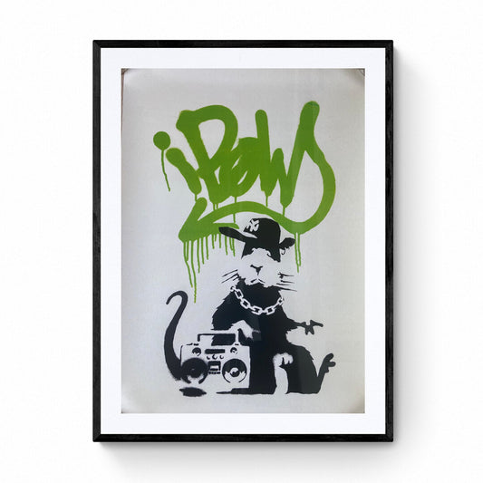 BANKSY - Gangsta Rat - Manifesto ufficiale della mostra Parigi "The World of Banksy"