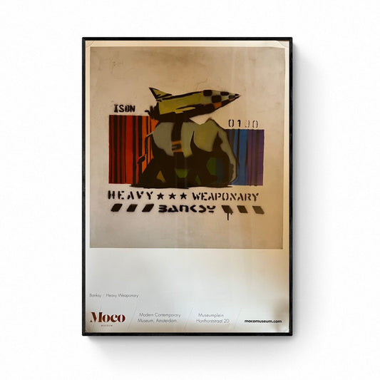 Official Poster - Banksy, Heavy Weaponry, Moco Museum (Strictly limited edition) - 2019