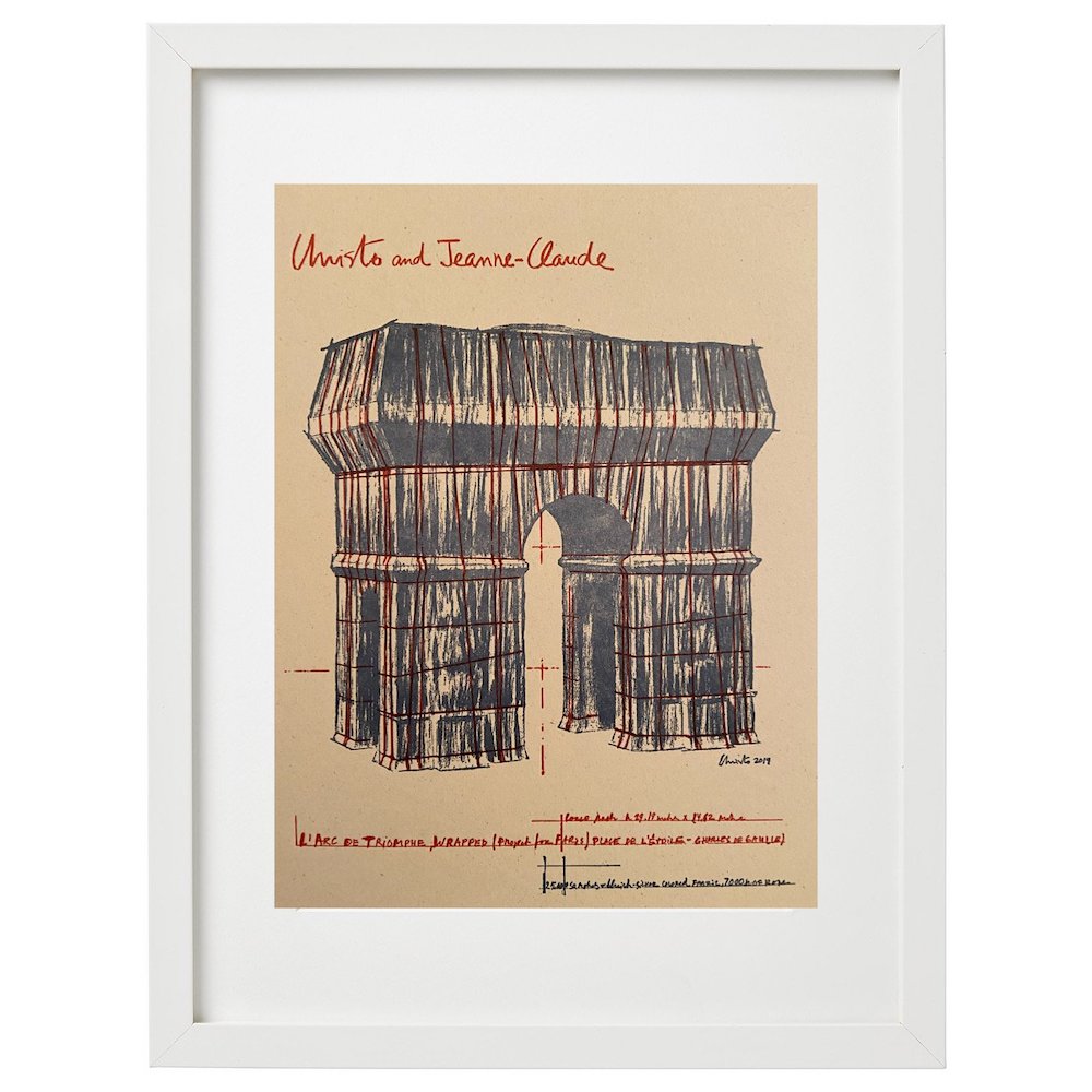 Christo and Jeanne-Claude - The Arc de Triomphe packaged - Relief poster