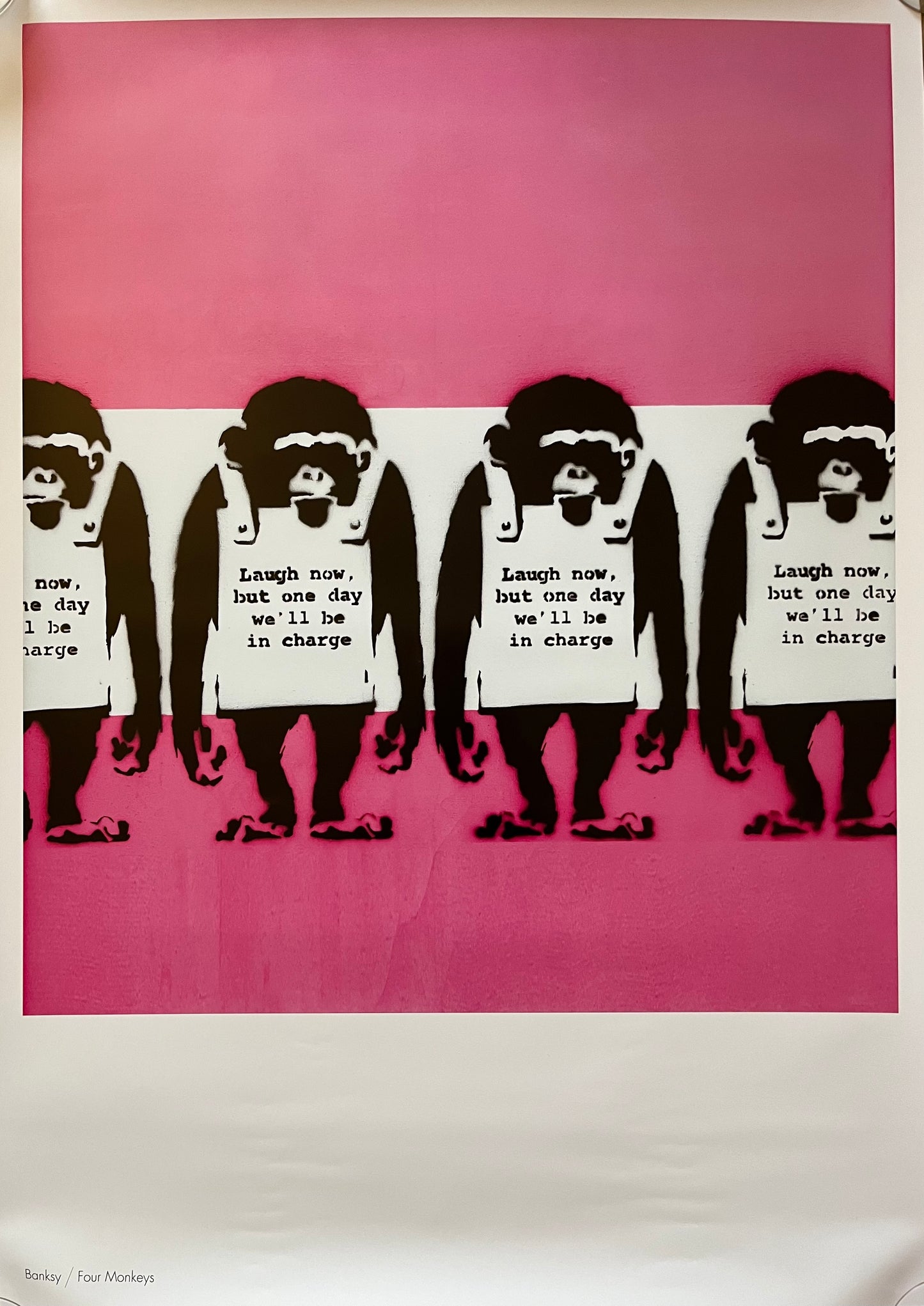 Poster ufficiale - Banksy, Laugh Now, ma un giorno saremo noi a comandare - Banksy Laugh Now MocoMuseum (edizione rigorosamente limitata) - 2019 - MIGLIORE OFFERTA - RISPARMIA IL 15%!