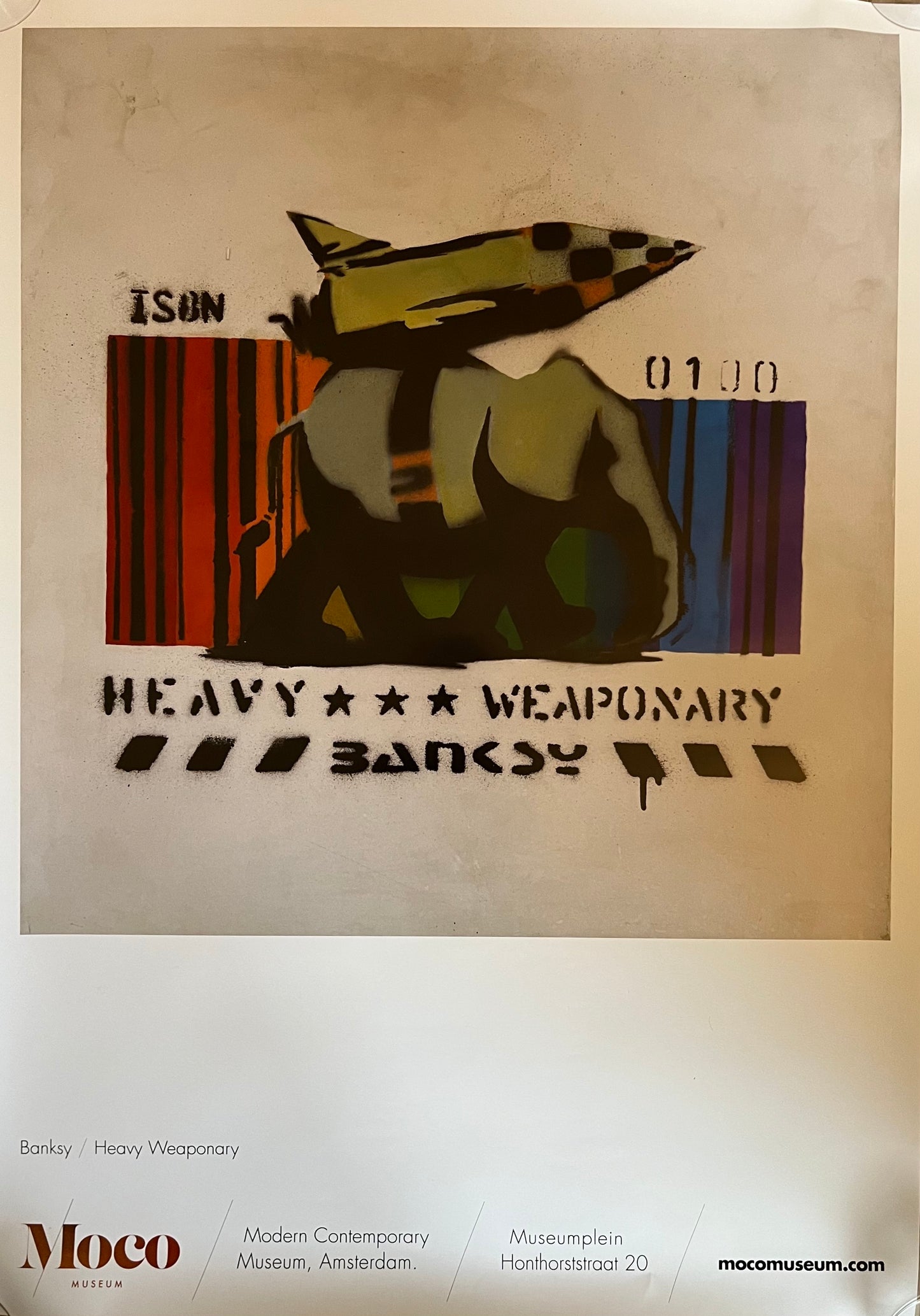Poster ufficiale - Banksy, Heavy Weaponry, Moco Museum (edizione strettamente limitata) - 2019