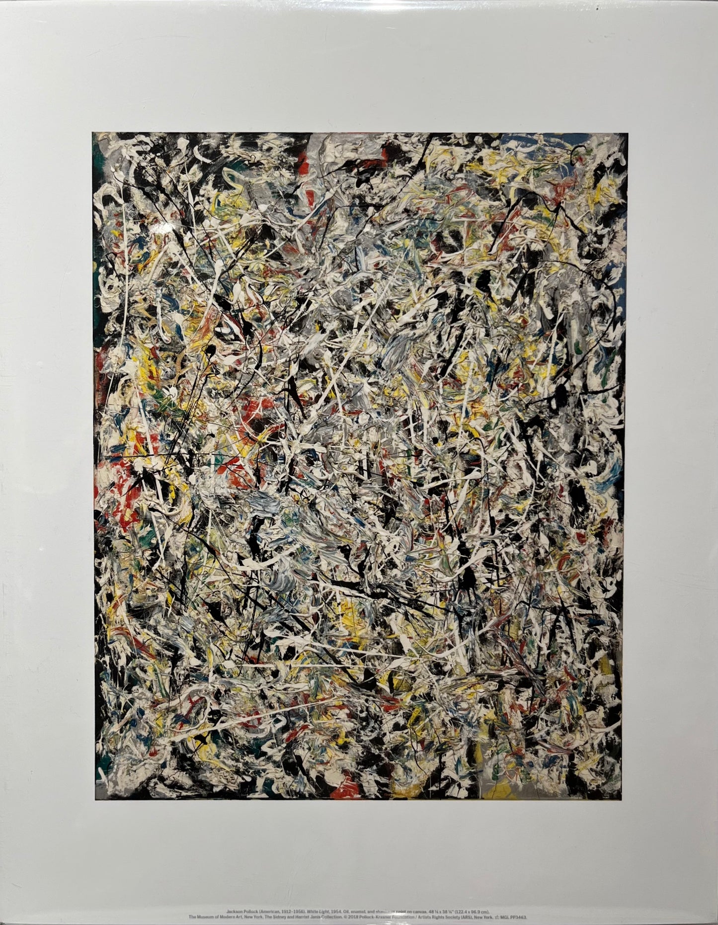 Jackson Pollock, White Light 1954, offizielle Offset-Lithographie
