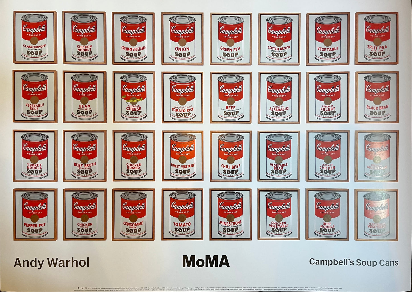 Andy Warhol, Campbell's Soup Cans (1962), Offsetlithographie