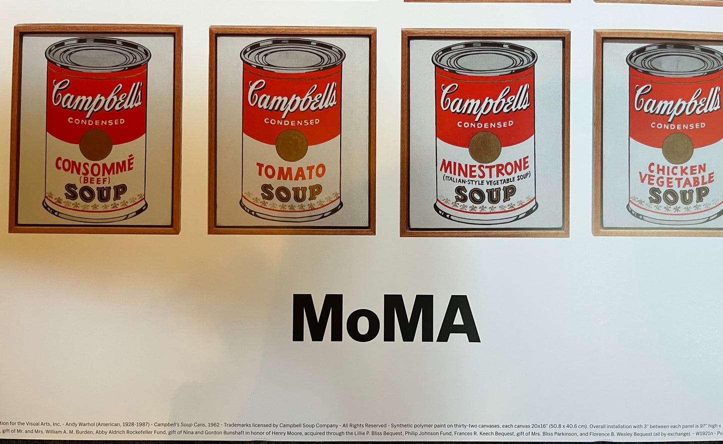 Andy Warhol, Latas de sopa Campbell (1962), litografía offset