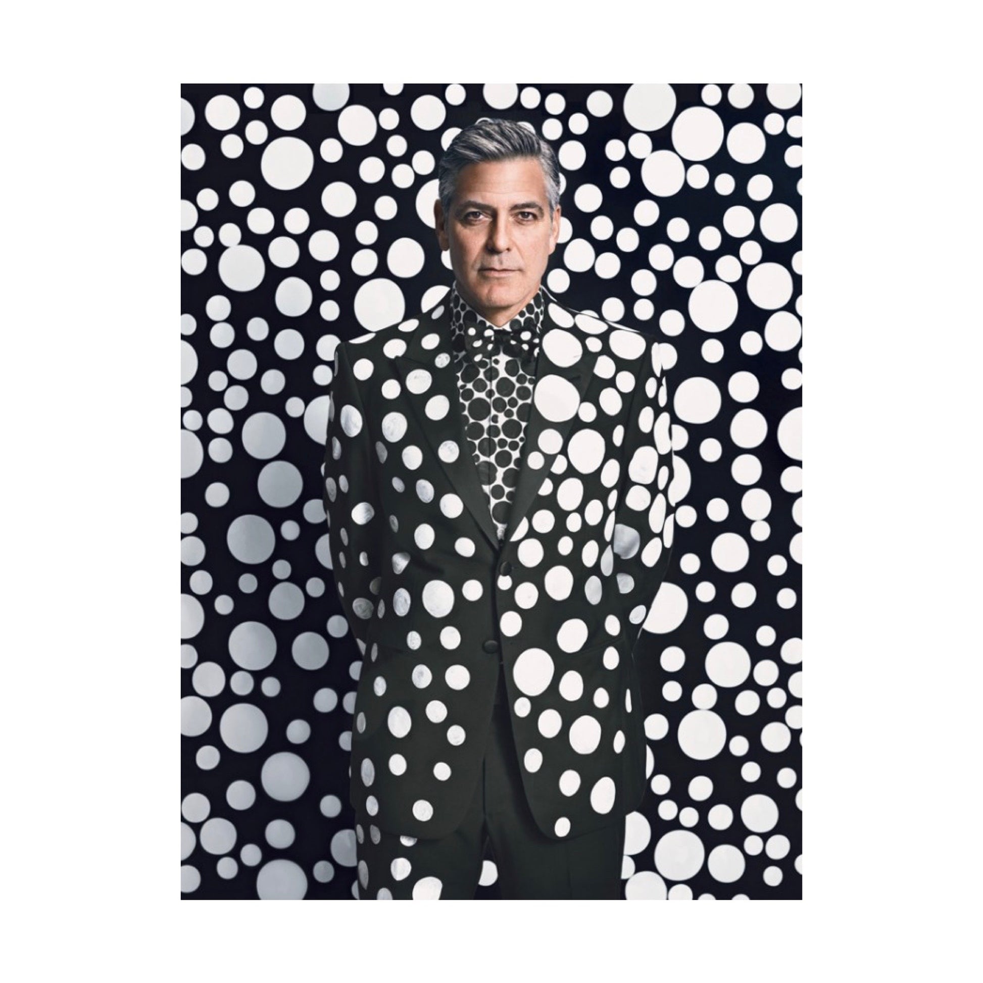 George Clooney by Yayoi Kusama: - relax it's only art
