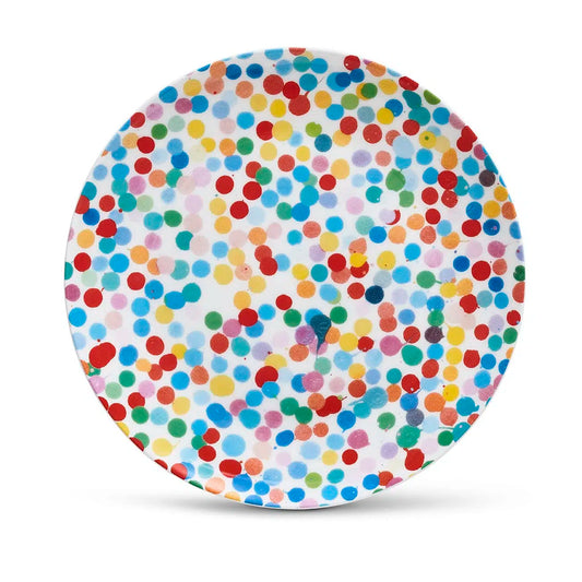 Damien Hirst – All Over Dot Plate (Medium) – Siebgedrucktes Währungspunkt-Design