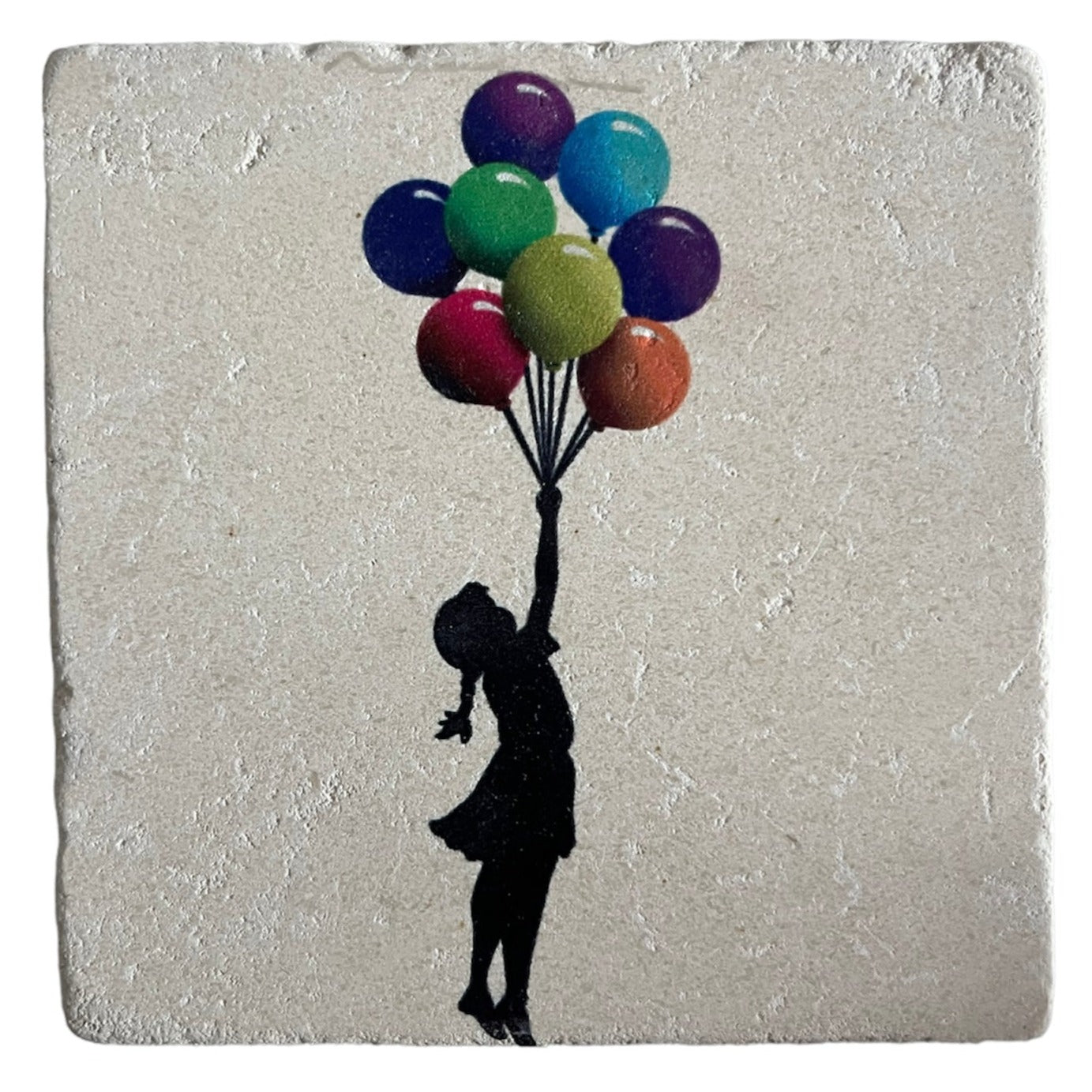 BANKSY *Fliegendes Ballonmädchen* Siebdruck auf Stein, limitierte Auflage