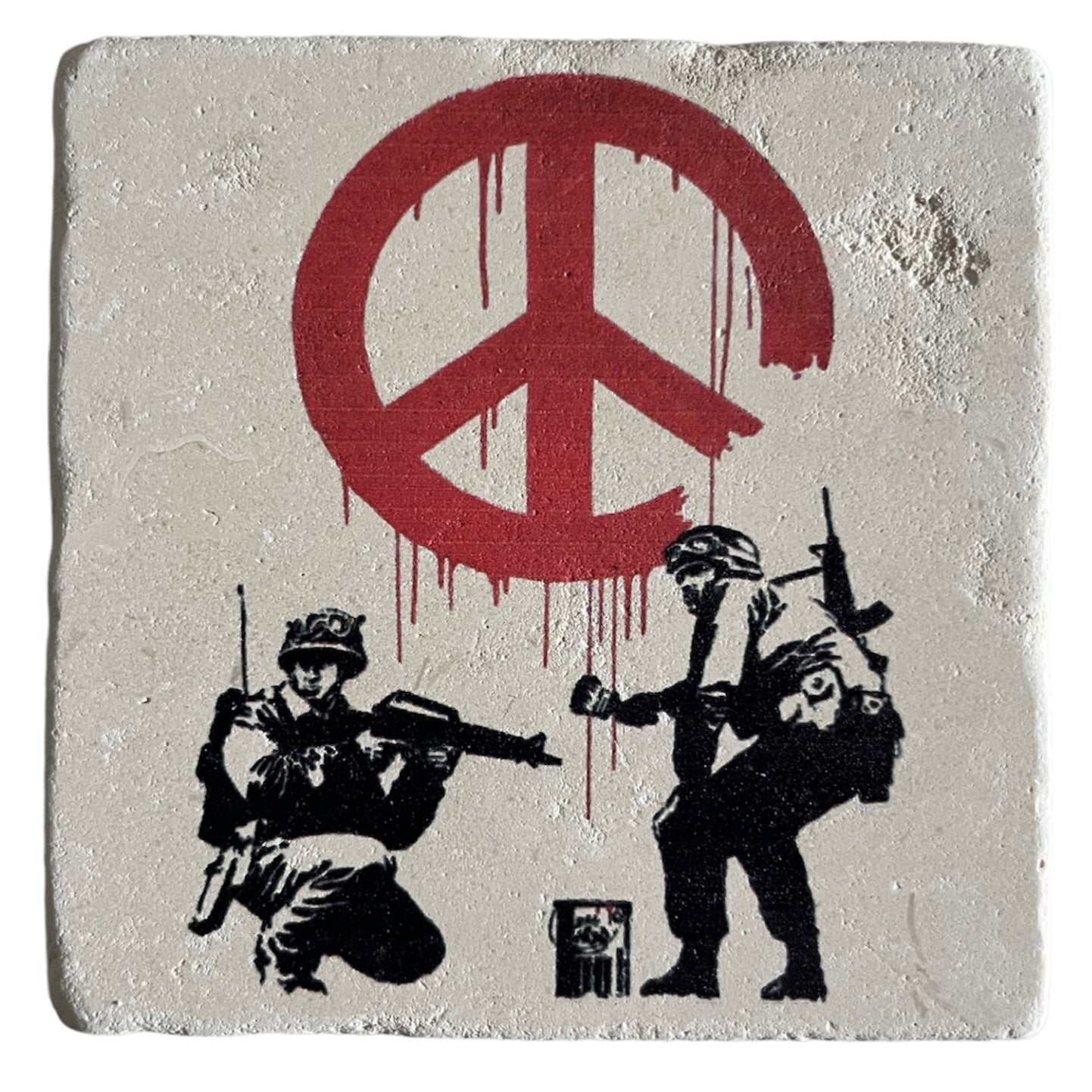 BANKSY *Peace Soldiers* Screenprint on Stone Limited Edition