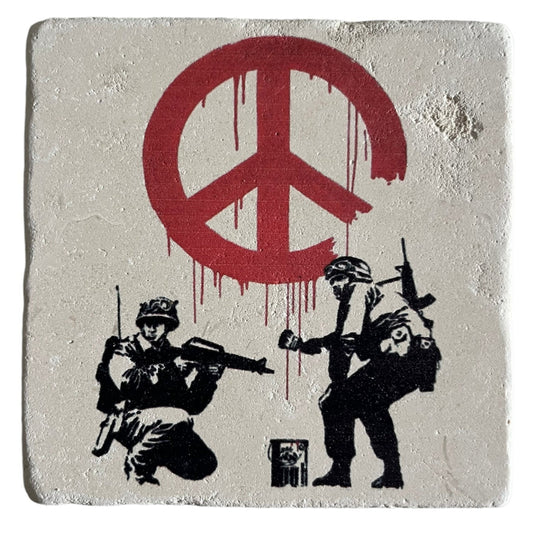BANKSY *Peace Soldiers* Serigrafia su pietra Edizione limitata