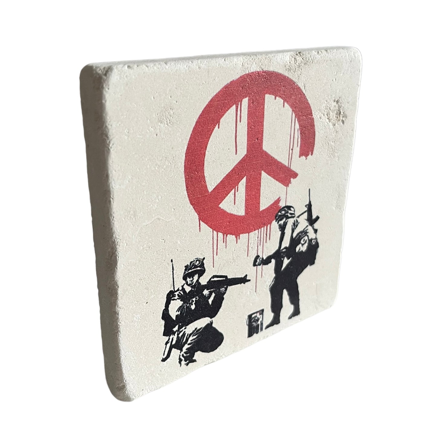 BANKSY *Peace Soldiers* Sérigraphie sur pierre Edition Limitée