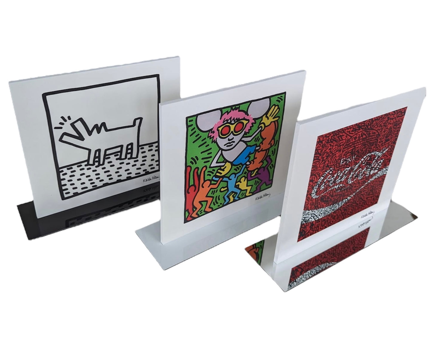 Keith Haring Juego de 4 impresiones en panel - NUEVA MEJOR OFERTA