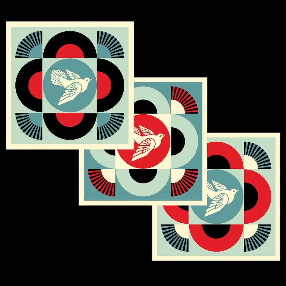 Obey (Shepard Fairey) – Geometrisches Tauben-Set